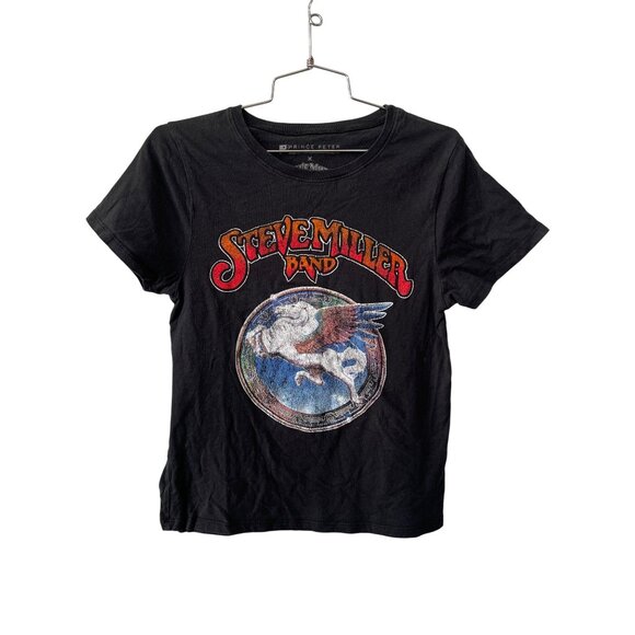 Prince Peter Steve Miller Band T Shirt Size Small Black Retro Graphic - Picture 1 of 8